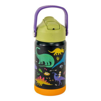 Floss & Rock - Paslanmaz Çelik Pipetli Suluk / Dino Floss & Rock - Paslanmaz Çelik Pipetli Suluk / Dino