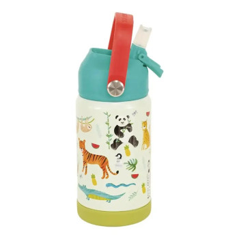 Floss & Rock - Paslanmaz Çelik Pipetli Suluk / Jungle Floss & Rock - Paslanmaz Çelik Pipetli Suluk / Jungle