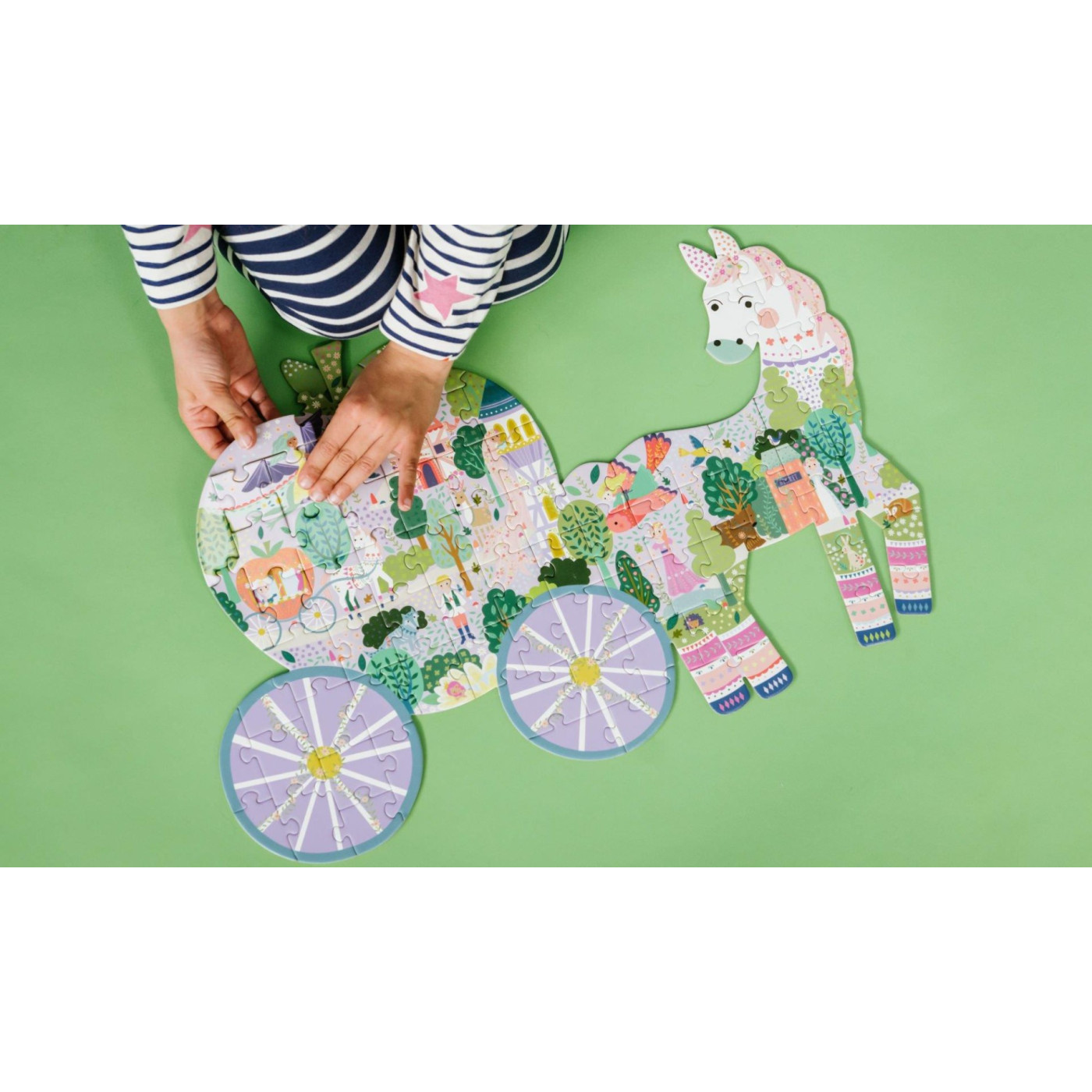 FLOSS & ROCK 80 Parça ‘'Bal Kabağı Arabası'' Şekilli Yapboz / Fairy Tale *NEW - 45P6483 - 5055166358224