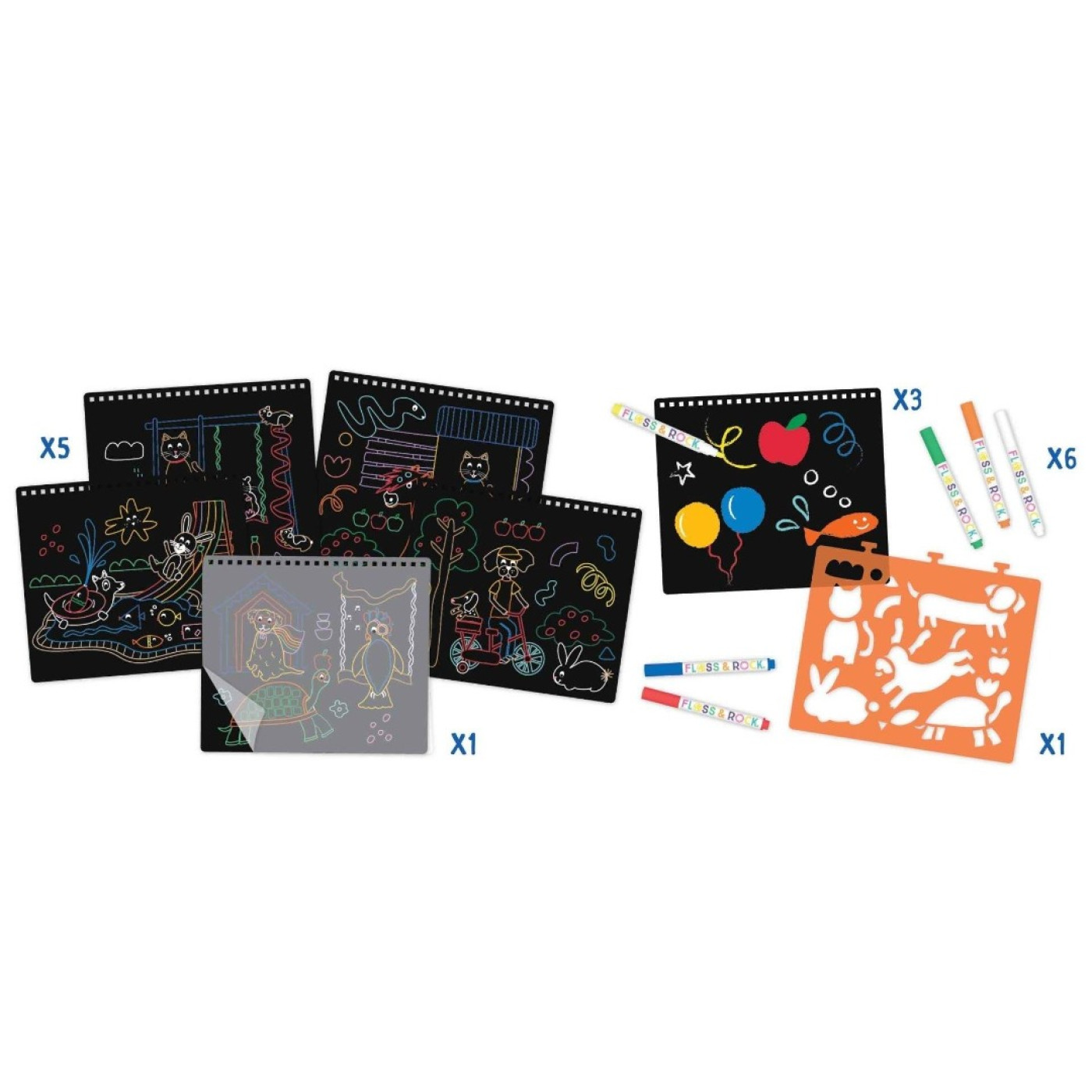 Floss & Rock - Chalk Board Eskiz Kitabı / Pets - 5055166359665 - 5055166359665