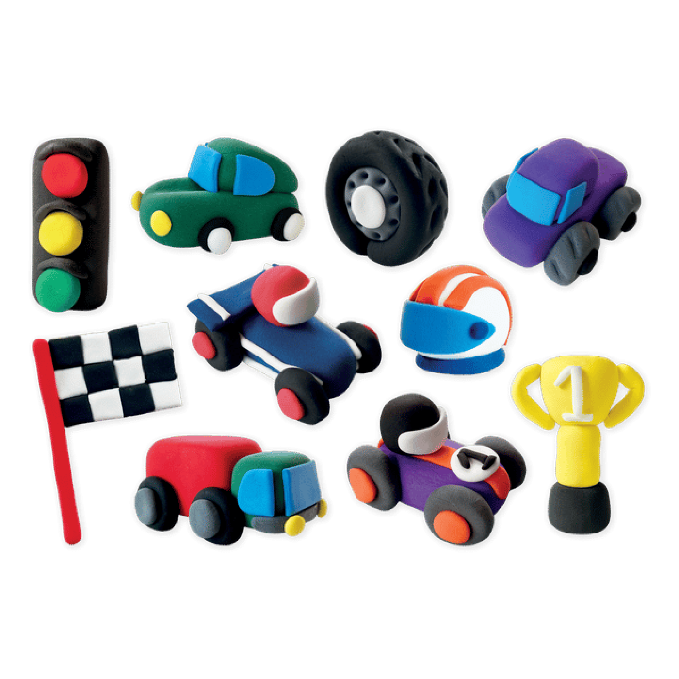 Floss & Rock Clay And Play Hava İle Kuruyan Kil Seti/ Cars