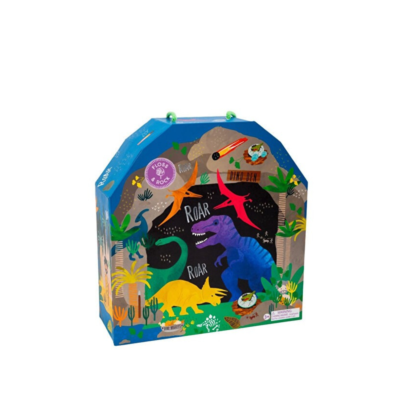 Floss & Rock - Ahşap Figürlü Oyun Kutuları / Dino - 45P6472 - 5055166358118