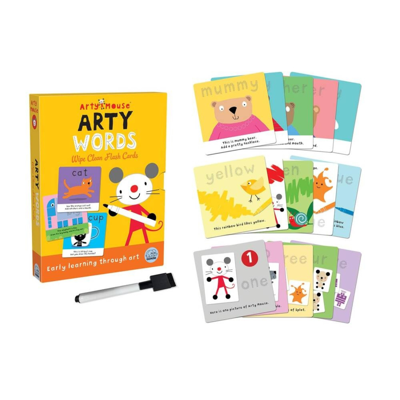 Arty Mouse Arty Words Wipe Clean Flash Cards