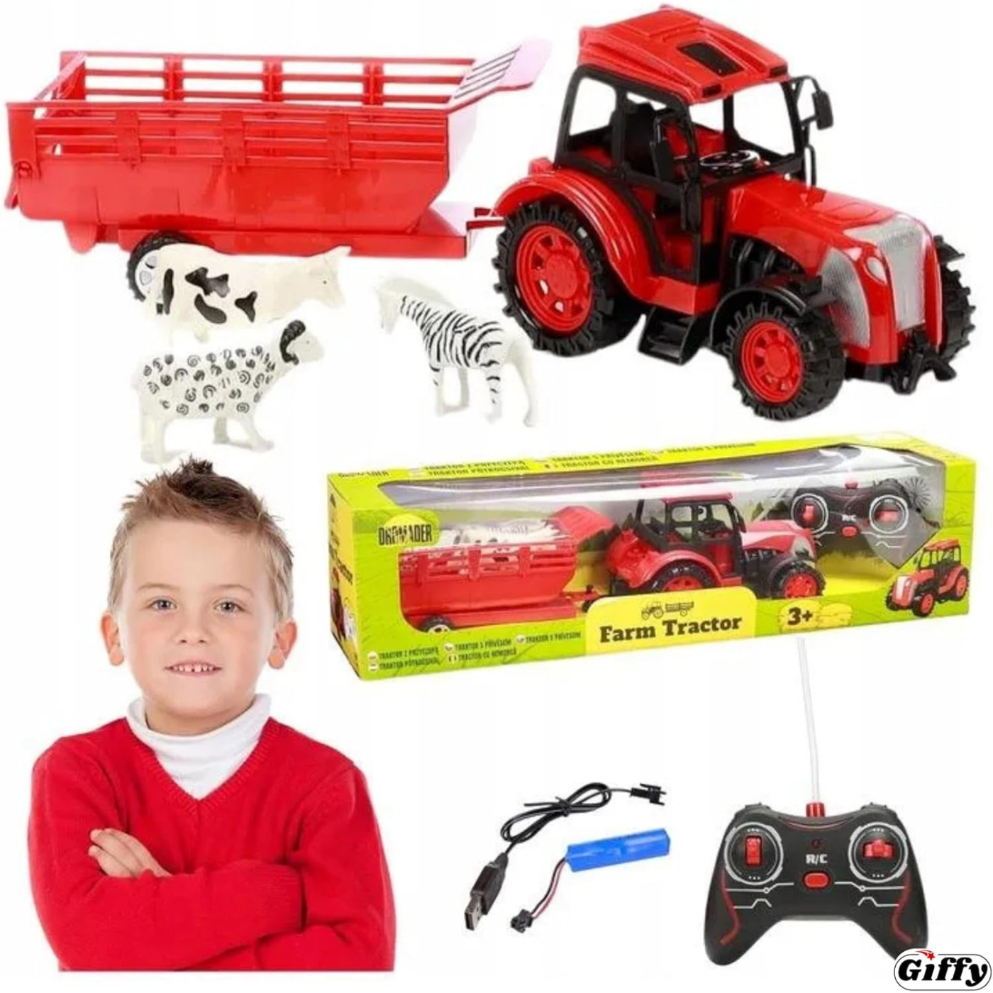 Uzaktan Kumandalı Römorklu Çiftçi Traktör Uzaktan Kumandalı Römorklu Çiftçi Traktör