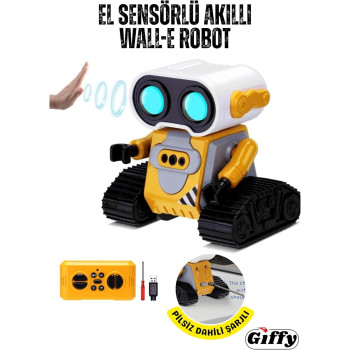 Giffy - Uzaktan Kumandalı El Sensörlü Akıllı Wall-e Giffy - Uzaktan Kumandalı El Sensörlü Akıllı Wall-e