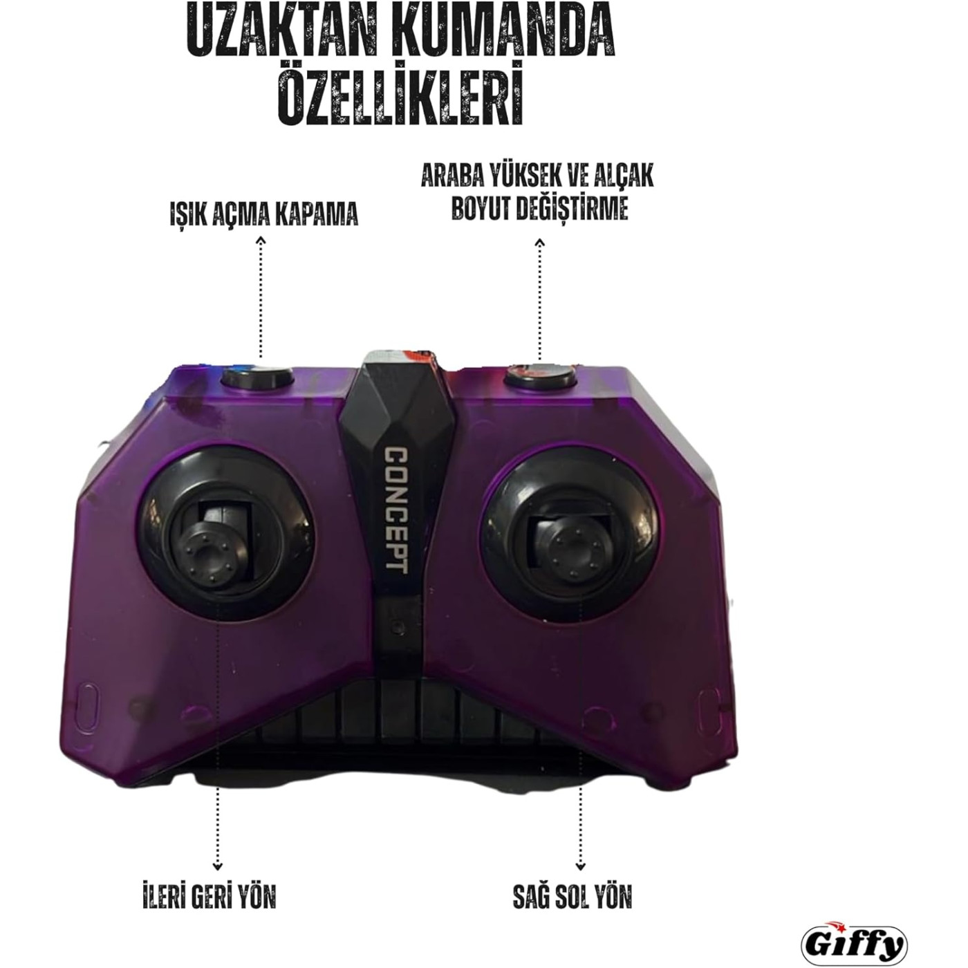 Giffy - Uzaktan ve Bilek Kumandalı Yarış Arabası - 8694359106319 - 8694359106319