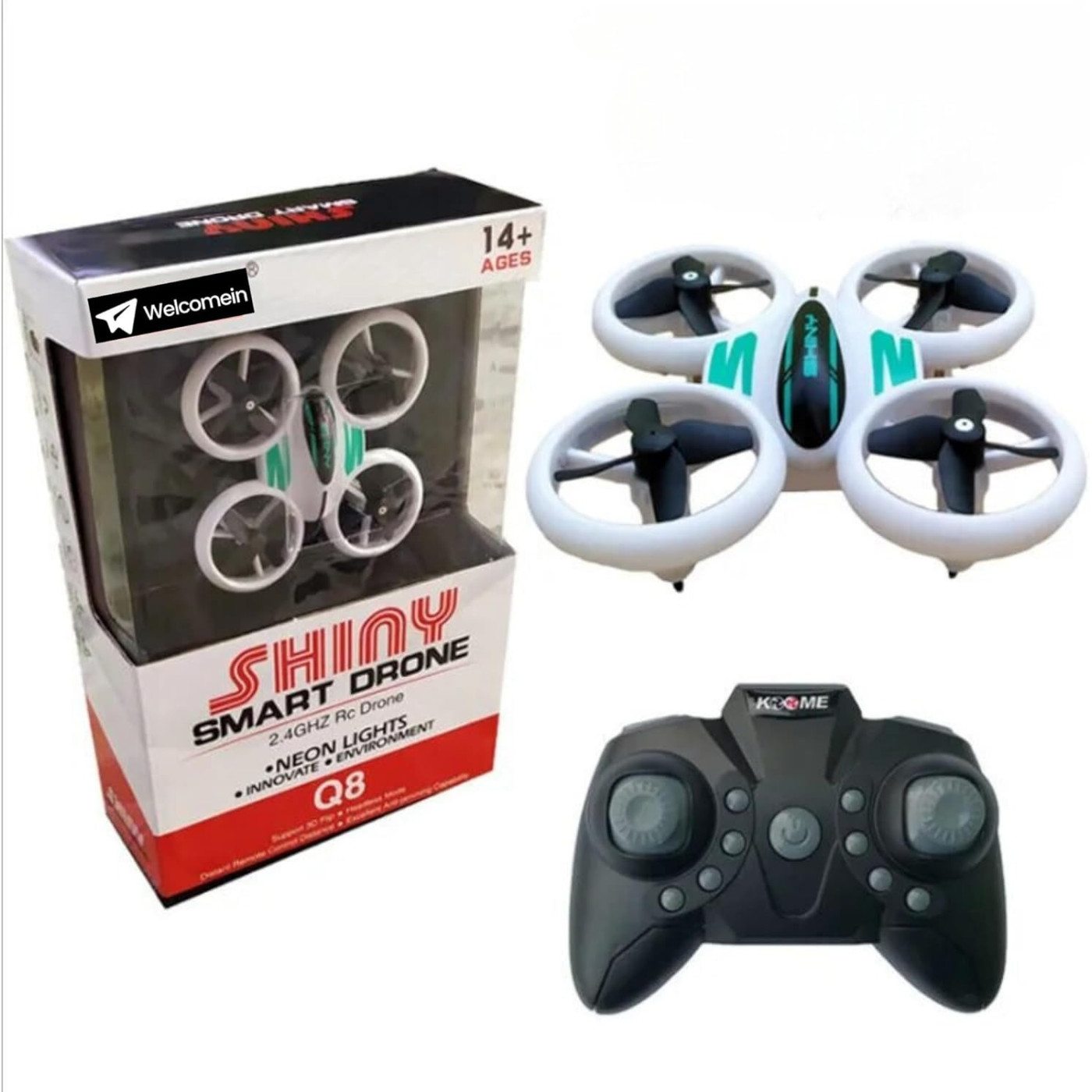 Giffy - Uzaktan Kumandalı Işıklı Neon Ledli  Akıllı Drone - 8690000005819 - 8690000005819