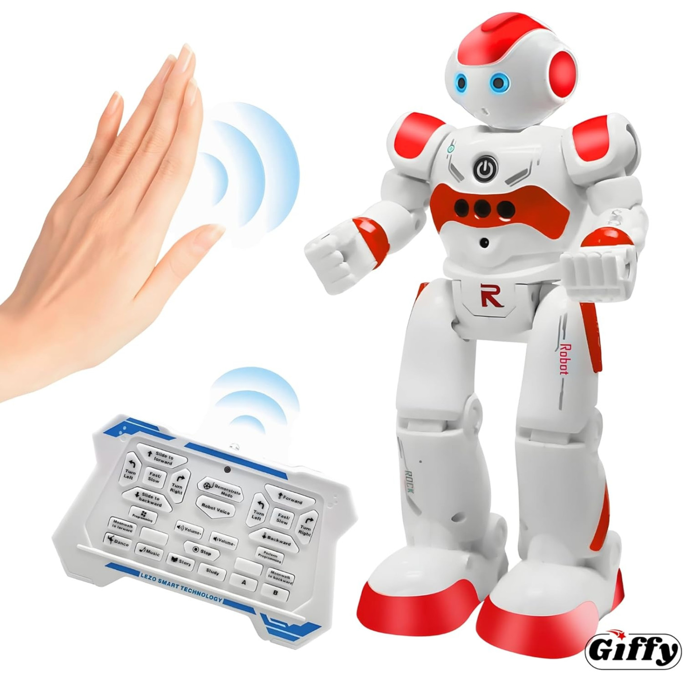 Giffy - Uzaktan Kumandalı  Dans Eden Akıllı Robot Kırmızı - 8690000005789 - 8690000005789