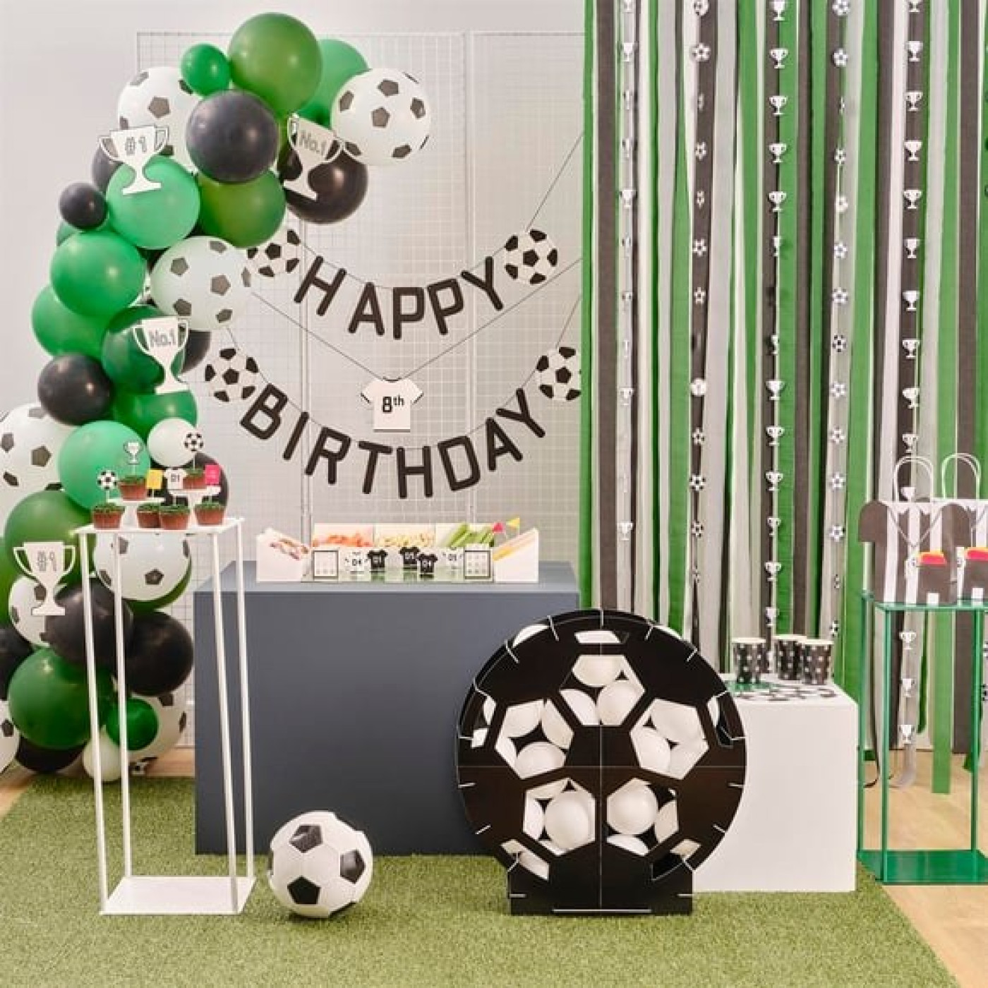 Ginger Ray - Bunting Football Birthday Customisable - Happy Birthday Futbol Asılan Süs - FT-112 - 5056567031549