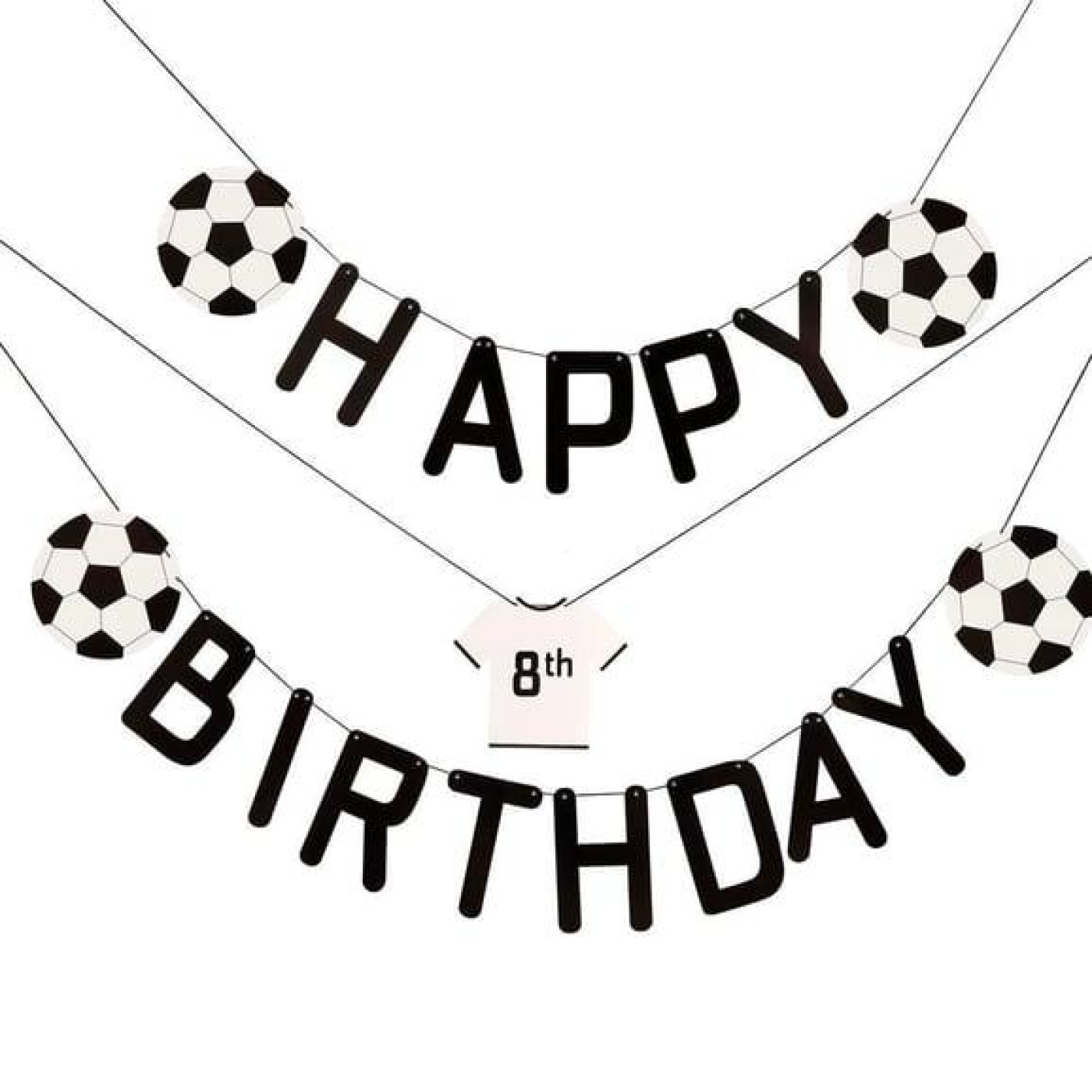 Ginger Ray - Bunting Football Birthday Customisable - Happy Birthday Futbol Asılan Süs - FT-112 - 5056567031549