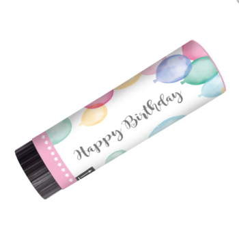 2 Parti Popper - Mutlu Yıllar Pastel Plastik / Kağıt 15 cm