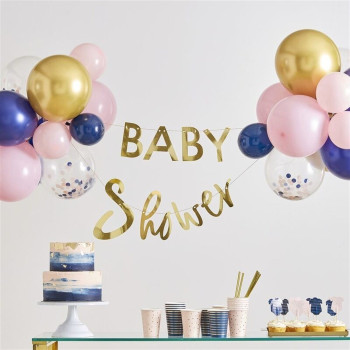 Ginger Ray - Baby Shower Yazısı ve Balon Dekorlar - Altın Ginger Ray - Baby Shower Yazısı ve Balon Dekorlar - Altın