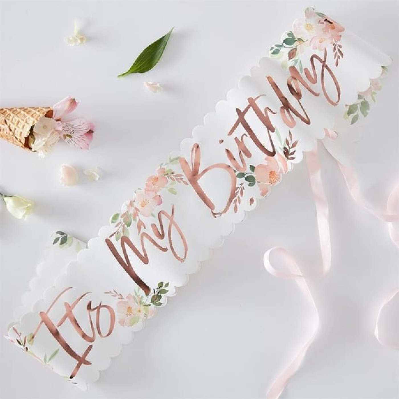 Ginger Ray - Its My Birthday - Çiçekli Kuşak - DF-820 - 5055995996413
