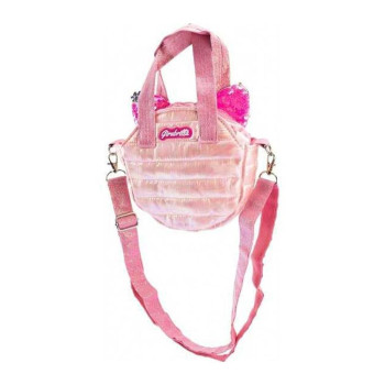 Girabrilla - Kedi Kulaklı Puffer Omuz Çantası Pembe