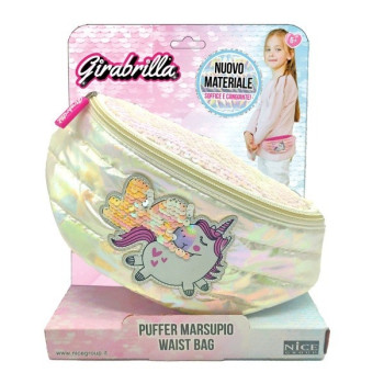 Girabrilla - Puffer Unicorn Bel Çantası Beyaz  Girabrilla - Puffer Unicorn Bel Çantası Beyaz