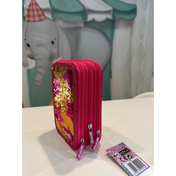 Girabrilla - Işıltılı Kalem Kutusu Koyu Pembe