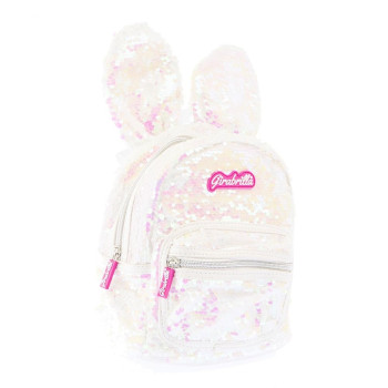 Girabrilla - Payetli Sırt Çantası Tavşan Beyaz