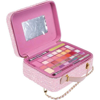 Girabrilla - Işıltılı Bavul Makyaj Çantası Açık Pembe Girabrilla - Işıltılı Bavul Makyaj Çantası Açık Pembe
