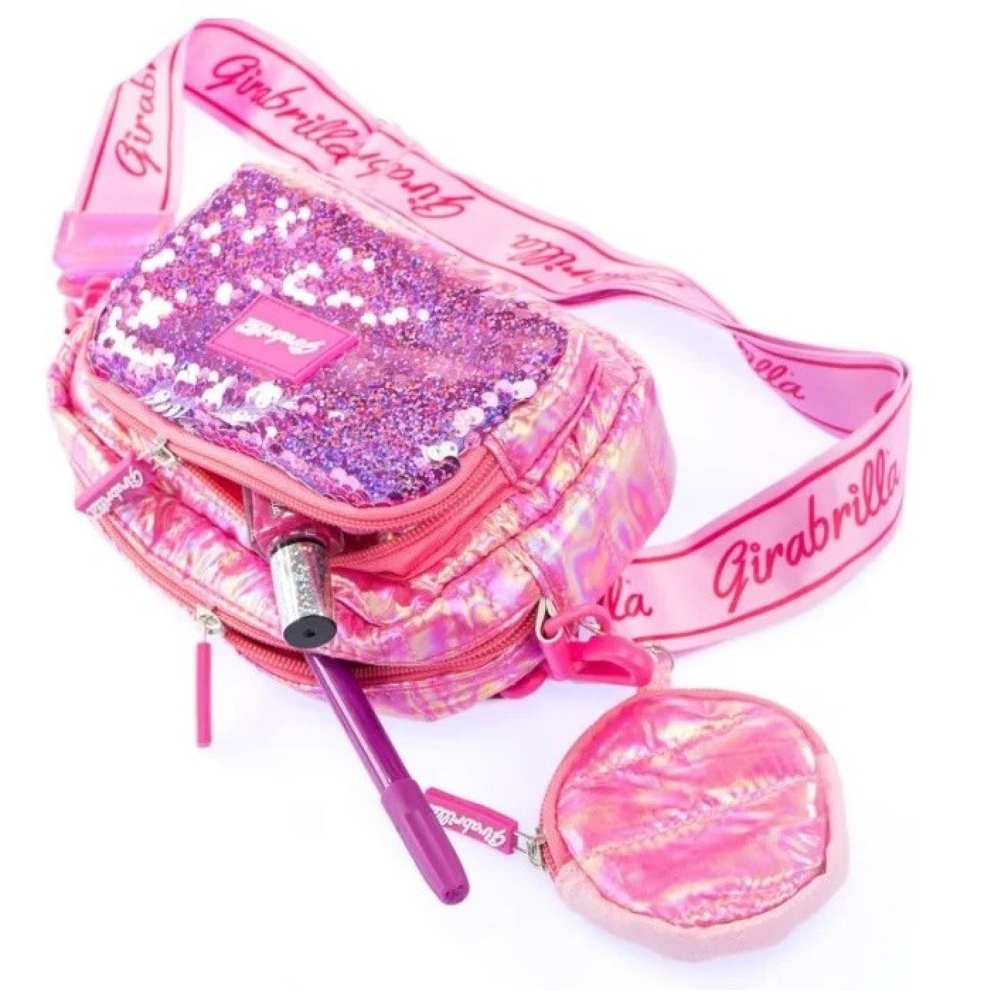 Puffer Askılı Çanta ve Cüzdan - Koyu Pembe - ST00564 - 80567791905431