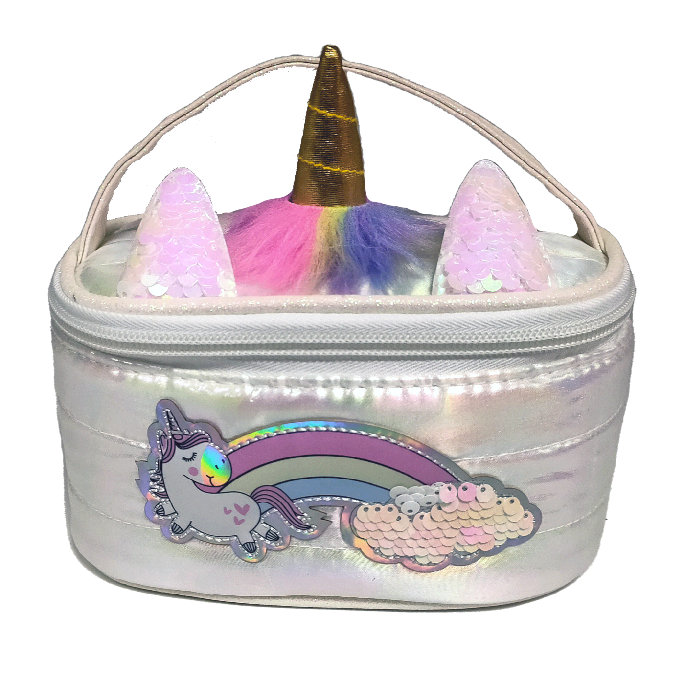 Girabrilla - Puffer Unicorn Makyaj Çantası Koyu Pembe - Çantalar Görseli