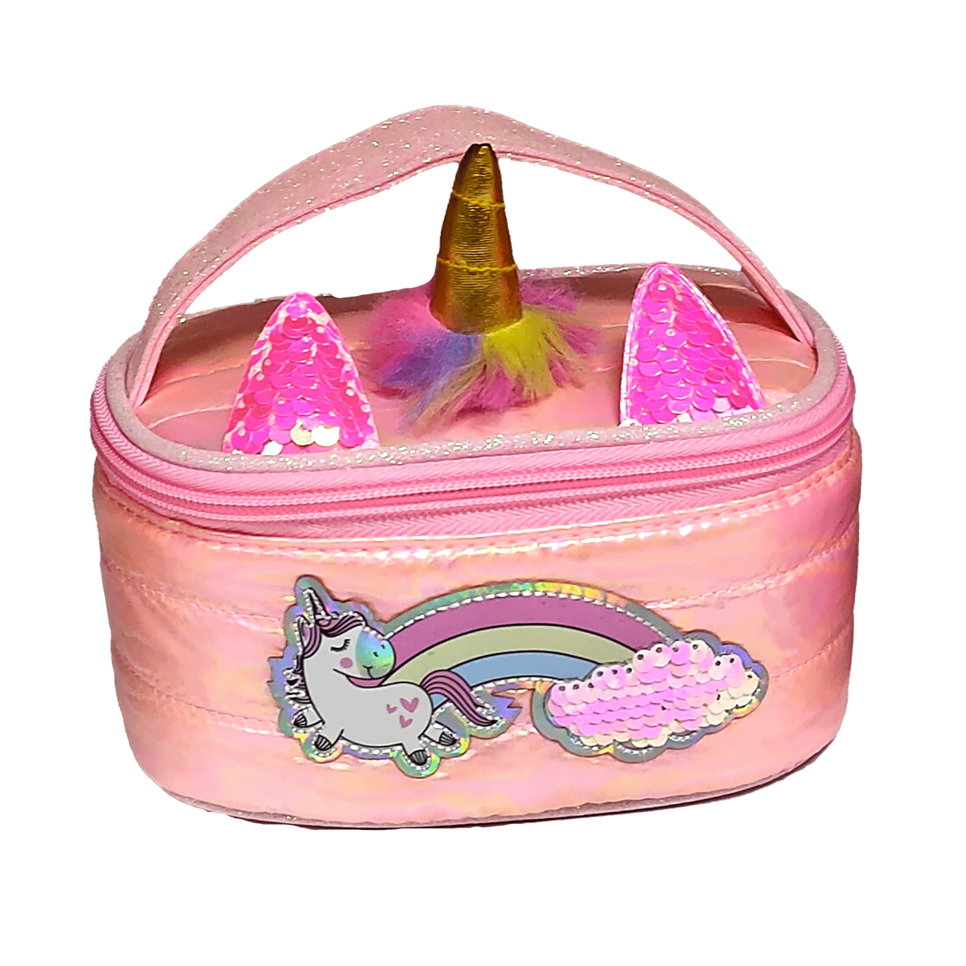 Girabrilla - Puffer Unicorn Makyaj Çantası Koyu Pembe - Çantalar Görseli