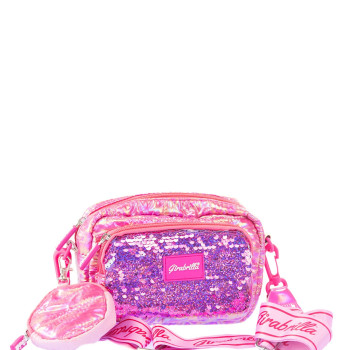 Girabrilla - Puffer Askılı Çanta Ve Cüzdan Koyu Pembe 