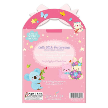 Cutie Stick-On Earrings- Animal Friends