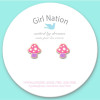 Girl Nation - Cutie Studs- Mini Mushroom