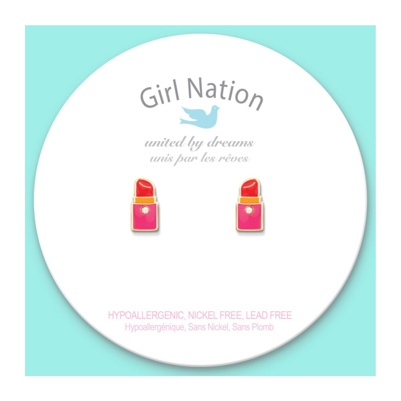 Cutie Studs- Lipstick Chick - 728028437779 - 728028437779