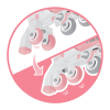 Globber 2in1 Paten XS/S - Pastel Pembe Globber 2in1 Paten XS/S - Pastel Pembe