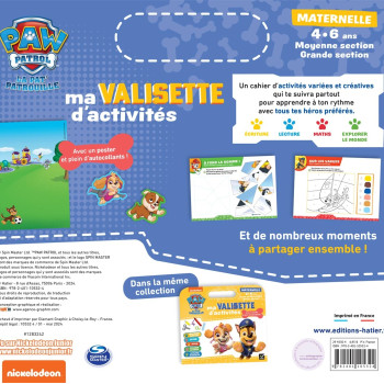 Ma valisette d'activitiesla pat'patrouille 4-6 Ans Ma valisette d'activitiesla pat'patrouille 4-6 Ans