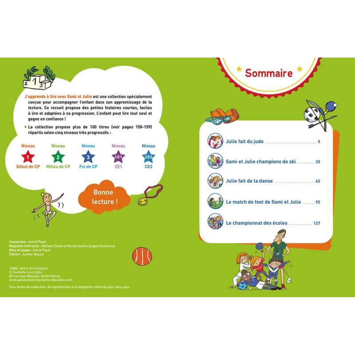 Hachette Group - Sami et Julie 5 Histoires Special Sport - Fransızca Hikaye Kitabı - ST00819 - 8690000001491