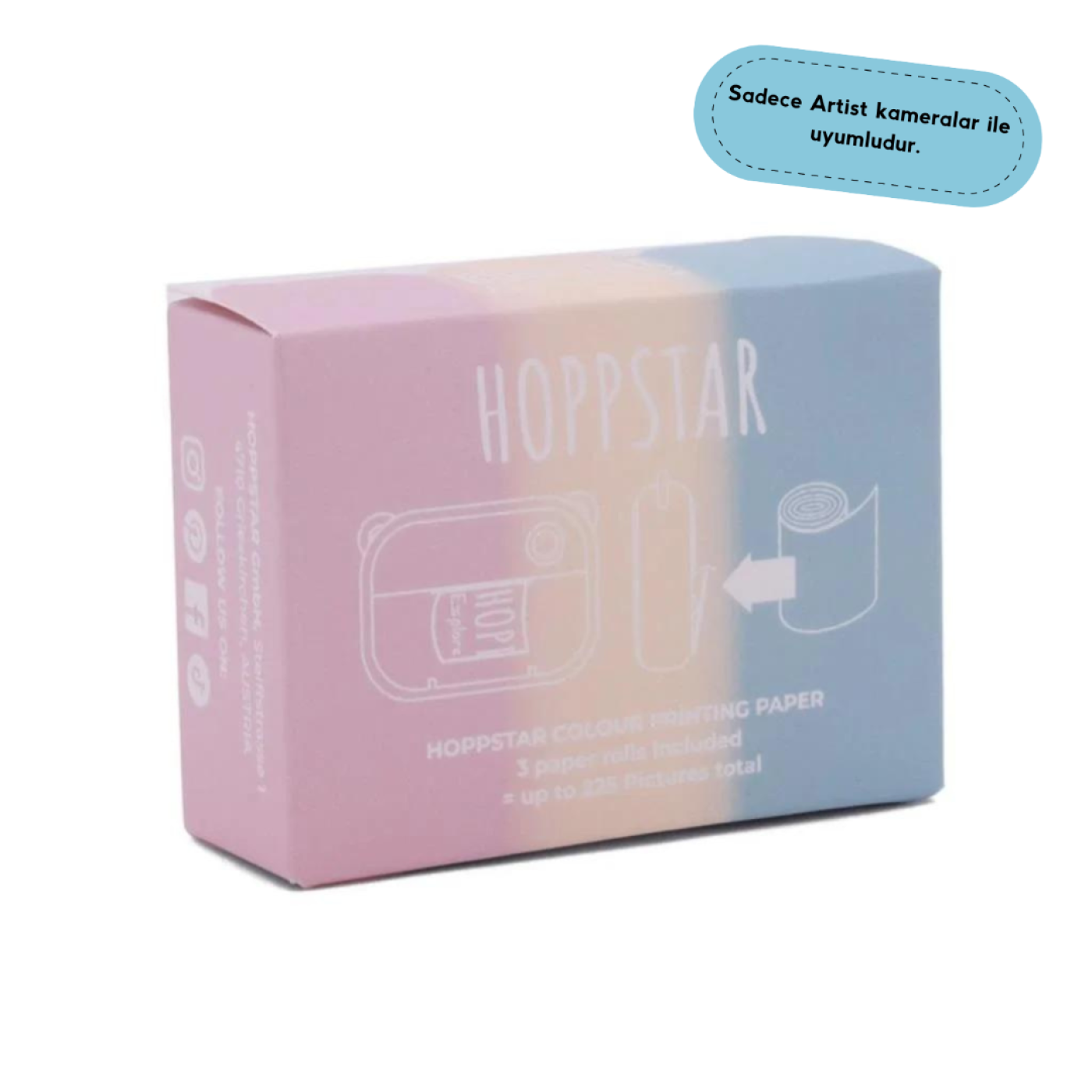Hoppstar Renkli Kağıt Rulo 3'lü Paket - 9180013124267 Hoppstar Renkli Kağıt Rulo 3'lü Paket - 12426 - 9180013124267