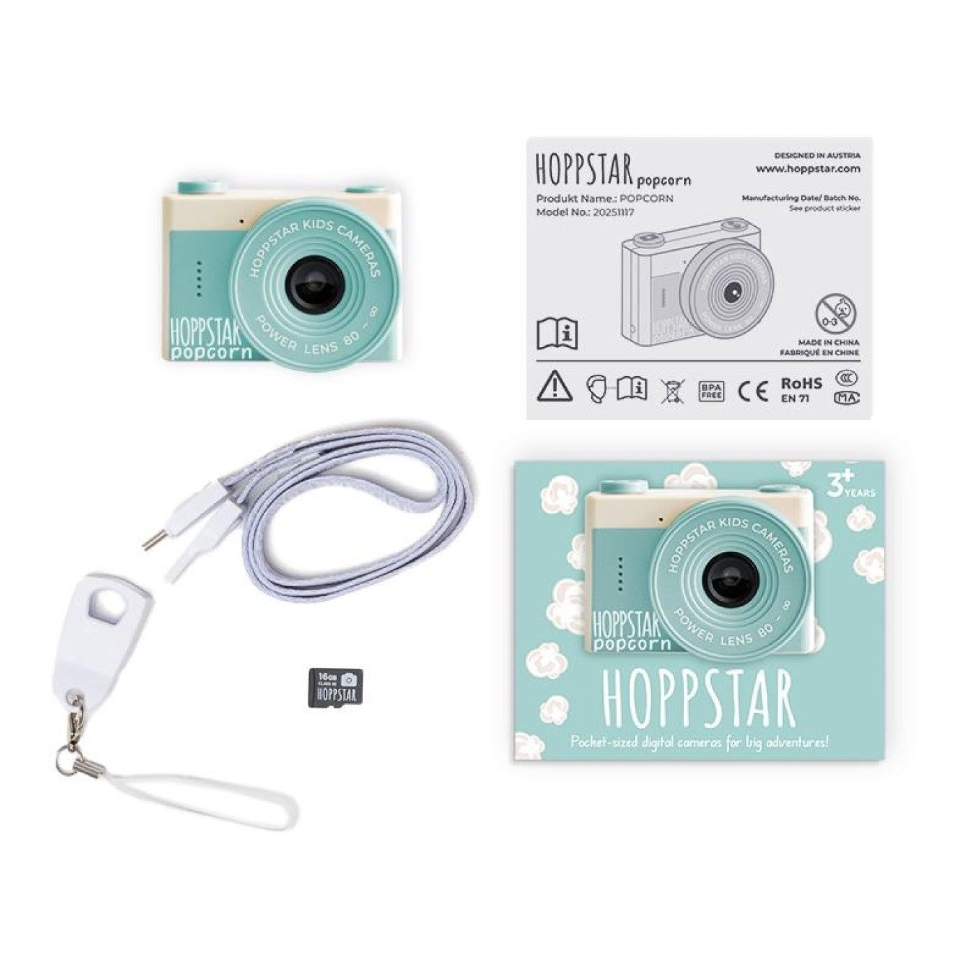 Hoppstar Popcorn Dijital Çocuk Kamerası - Breeze Hoppstar Popcorn Dijital Çocuk Kamerası - Breeze