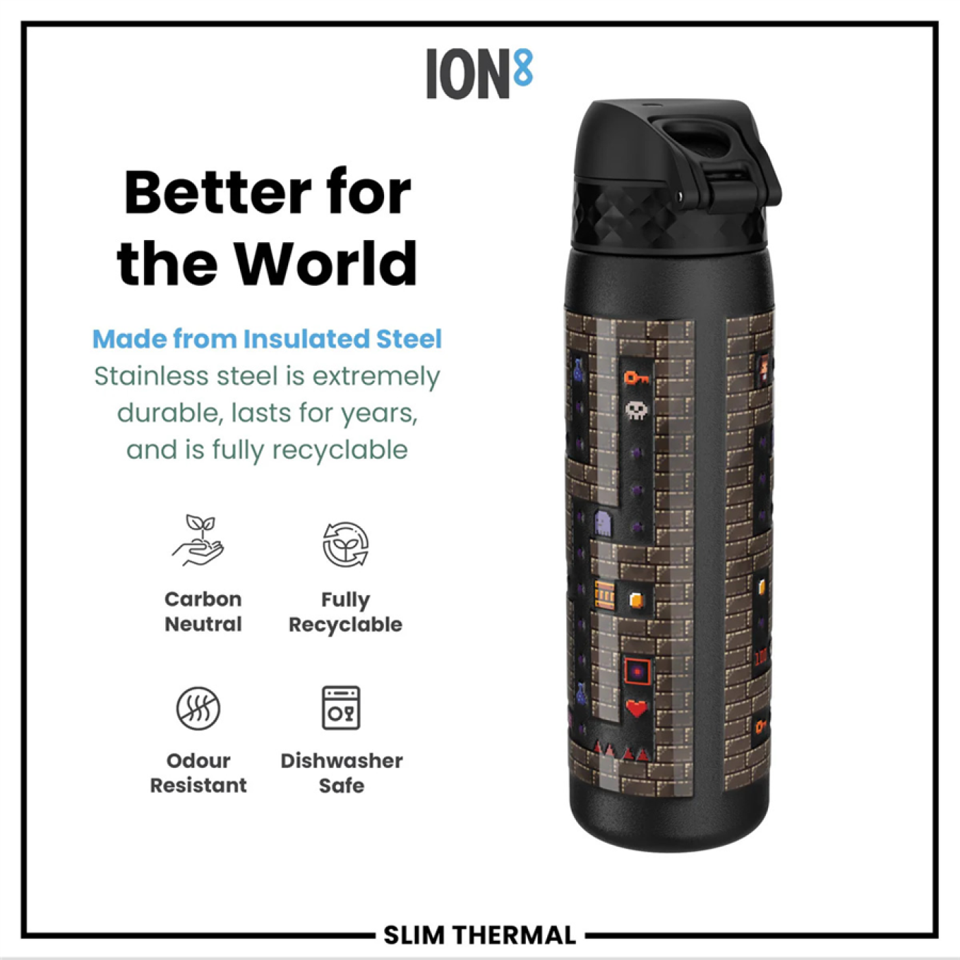 ION8 ION8 - İnce Su Termosu - Oyuncu - 500 ml - Sızdırmaz - Termos Görseli