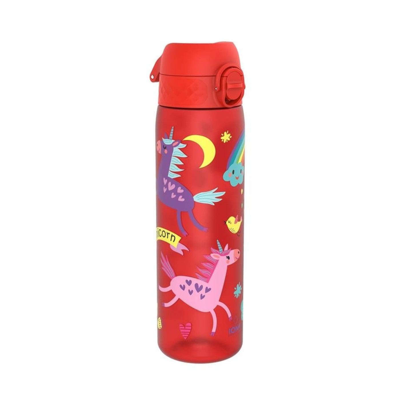 ION8 - İnce Suluk - Kırmızı Unicorn - 500 ml - Sızdırmaz - BPA İçermeyen