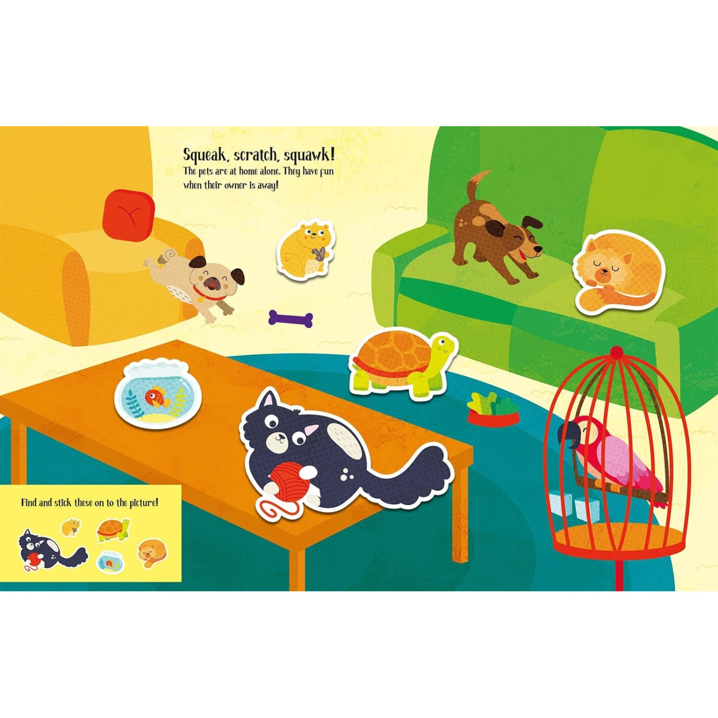 Felt Stickers - Animals Play Scene Book