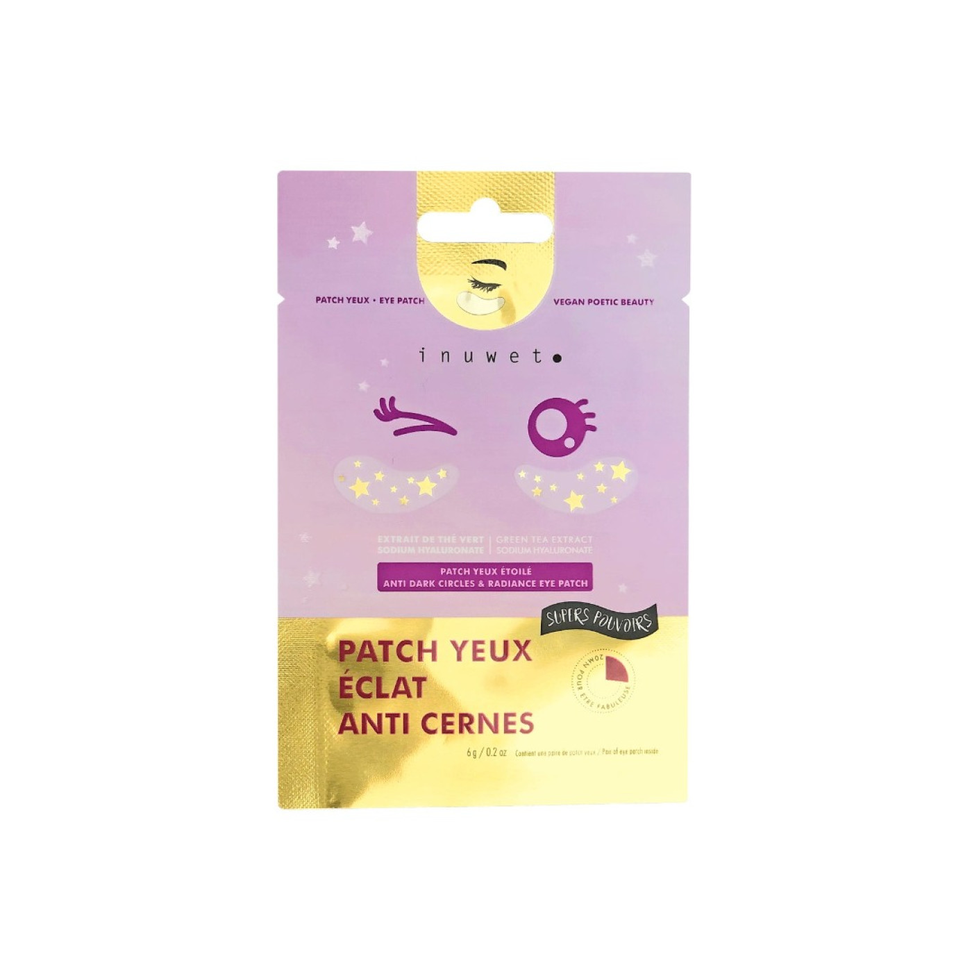INUWET - STARS GLITTER EYES PATCH YEUX ETOILES - 3760355043776 - 3760355043776
