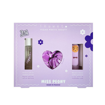 Inuwet Miss Peony Set - Mor Saç Tokası, Şakayık Kokulu Parfüm ve Marshmallow Aromalı Dudak Nemlendiricisi Inuwet Miss Peony Set - Mor Saç Tokası, Şakayık Kokulu Parfüm ve Marshmallow Aromalı Dudak Nemlendiricisi