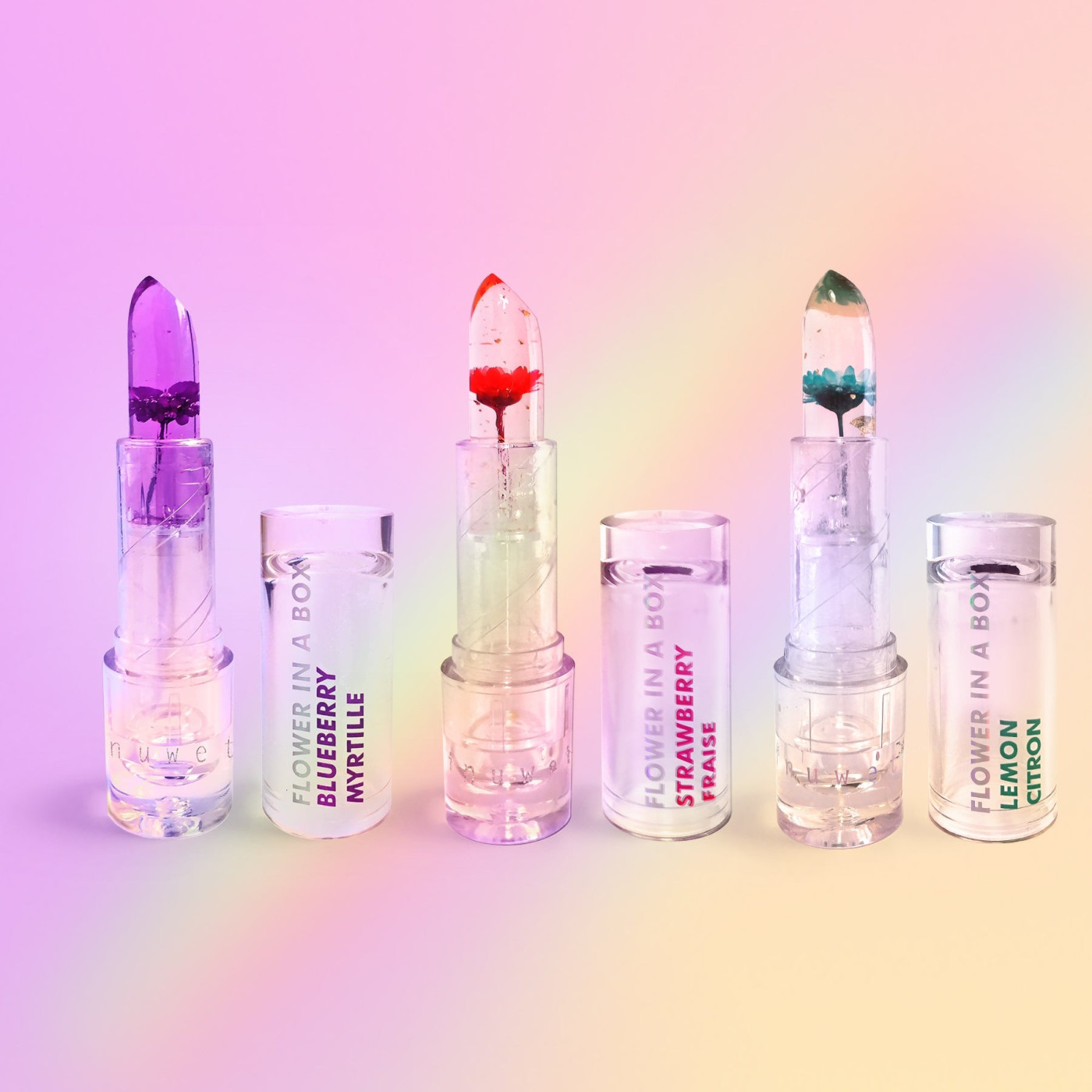 Inuwet Çiçek Detaylı Dudak Nemlendiricisi-Yaban Mersini Kokulu