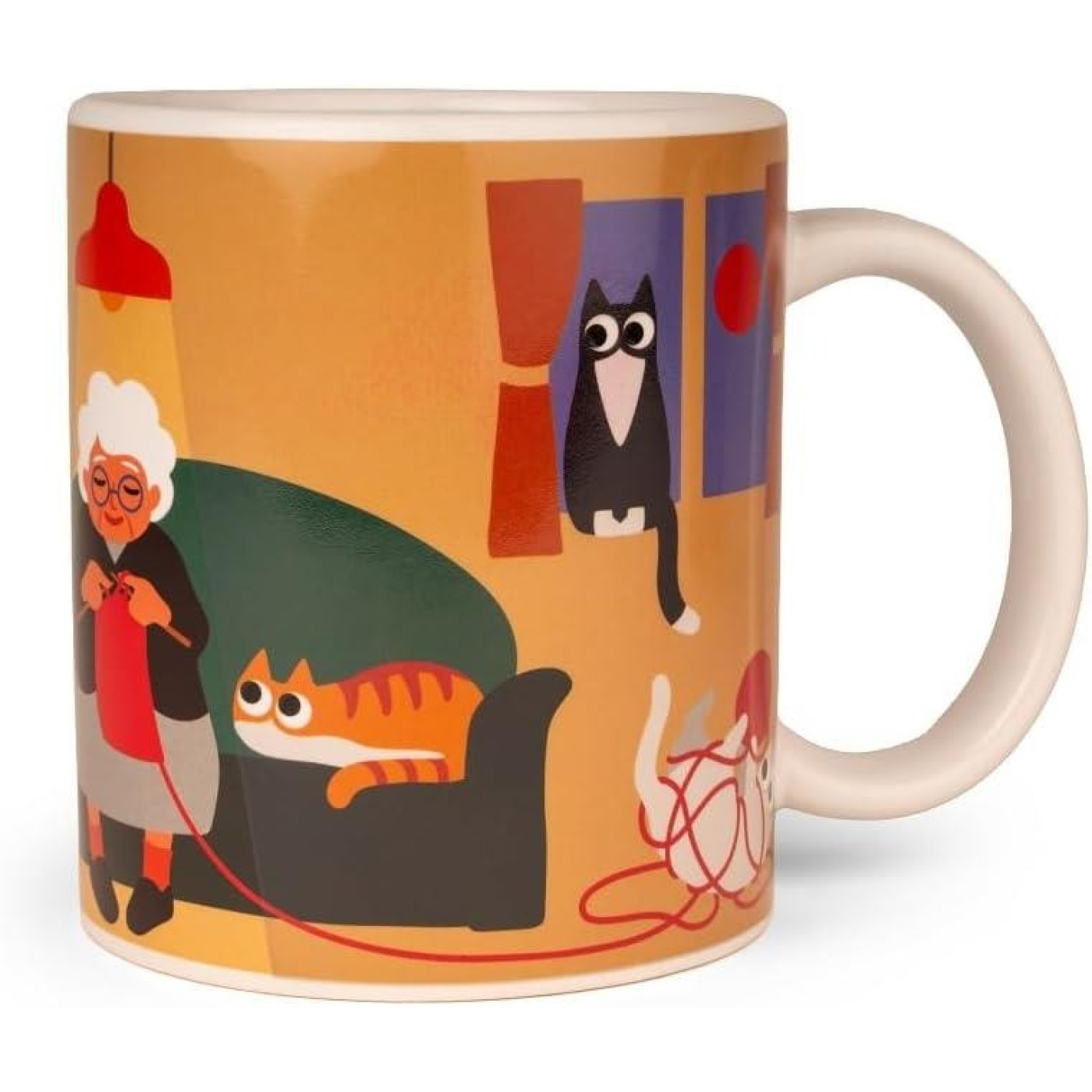 Kikkerland - Cat Lady Morph Mug Kupa