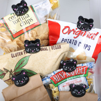 Kikkerland - Siyah Kedi Poşet Clips 6lı