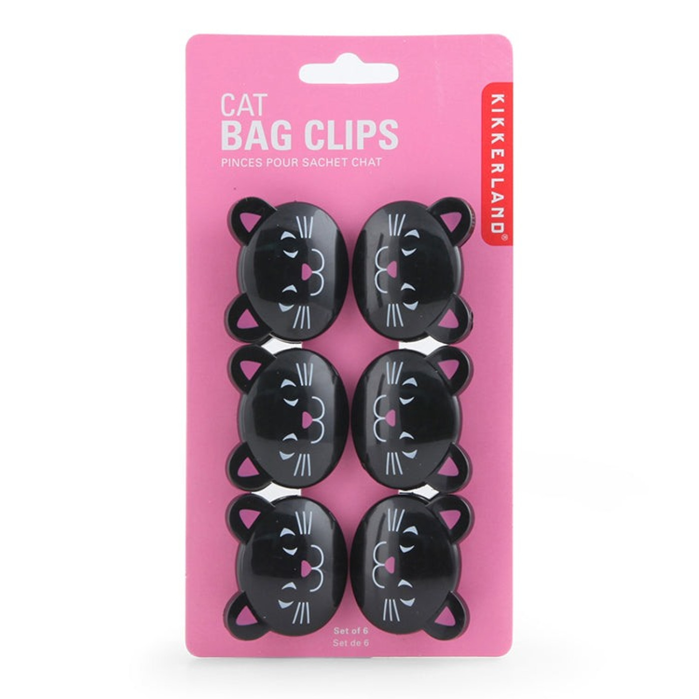 Kikkerland - Siyah Kedi Poşet Clips 6lı Kikkerland - Siyah Kedi Poşet Clips 6lı