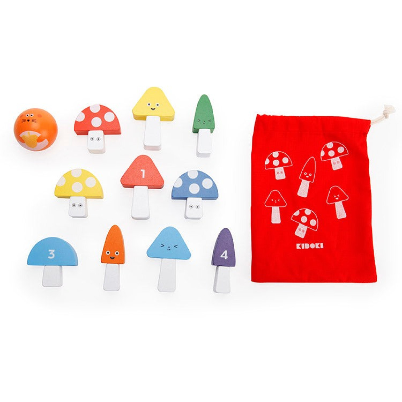 Kikkerland - Ahşap Mini Mantar Bowling Oyunu