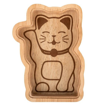 Kikkerland - Ahşap Kedi Kumbara