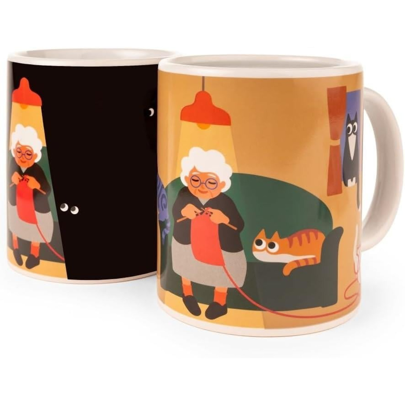 Kikkerland - Cat Lady Morph Mug Kupa