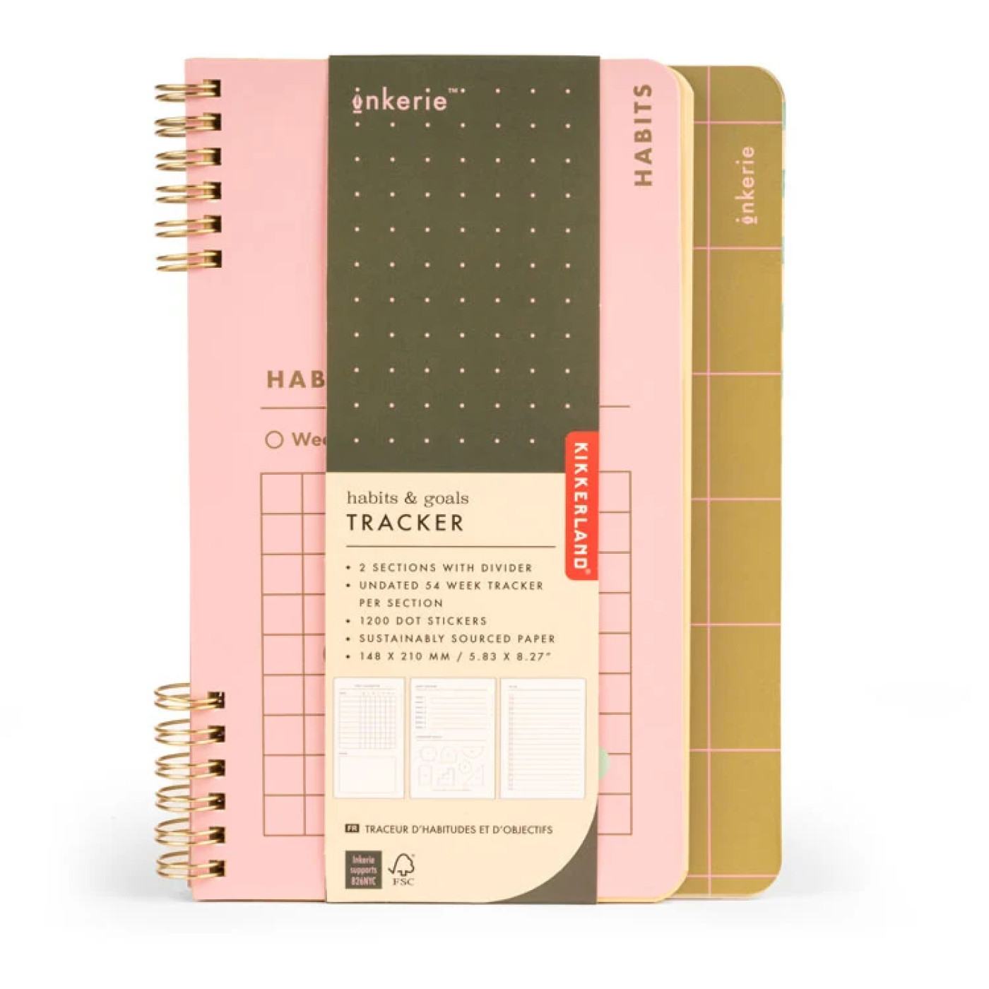 Kikkerland Kikkerland - Habit & Goals Tracker Hedef Defteri - Defter/Günlük/Not Kağıdı/Mektup Setleri Görseli