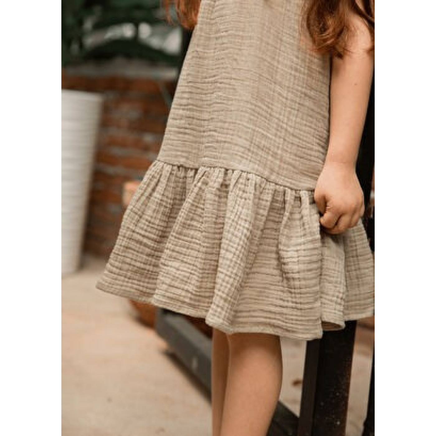 Olivia Haki Müslin Kız Çocuk Elbise - 8684278026508 Olivia Haki Müslin Kız Çocuk Elbise - LL-OLIVIAH--04 - 8684278026508