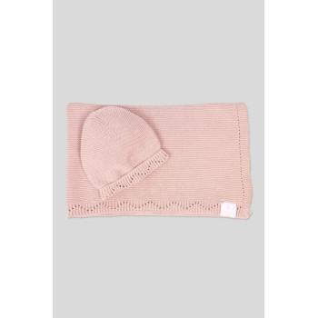 Lou Lou Baby Violet Triko Battaniye & Bere Set Pembe