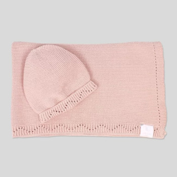 Lou Lou Baby Violet Triko Battaniye & Bere Set Pembe